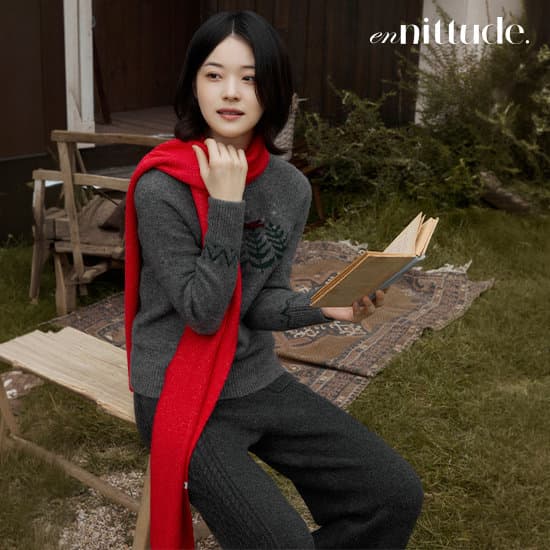 엔니튜드 울 니트 머플러