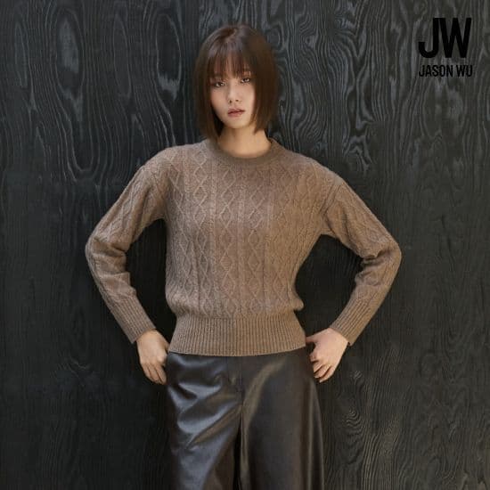 제이슨우 Valerie 울 케이블 니트