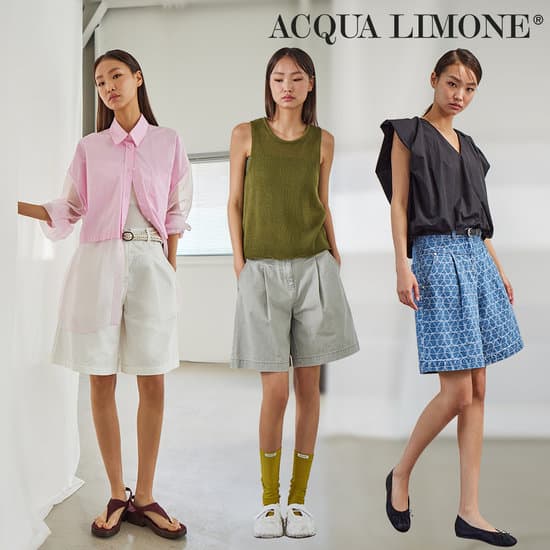 ACQUA LIMONE 미들 데님 숏츠