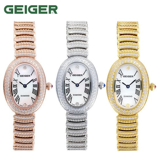 GEIGER 오벌 다이아 워치