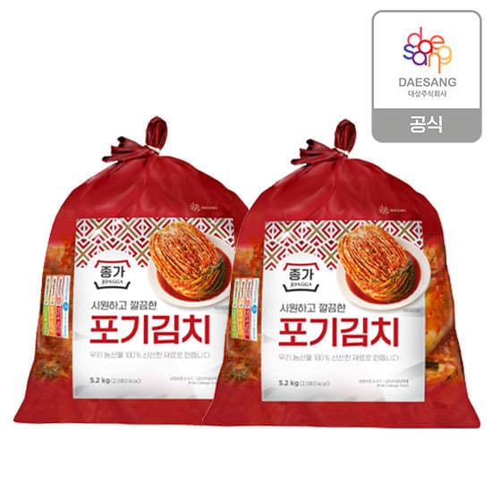 종가 중부식 포기김치 10.4kg