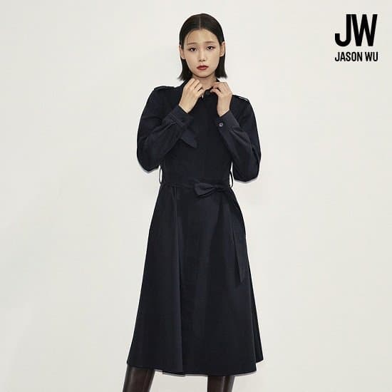 제이슨우 Vanessa 개버딘 트렌치 원피스