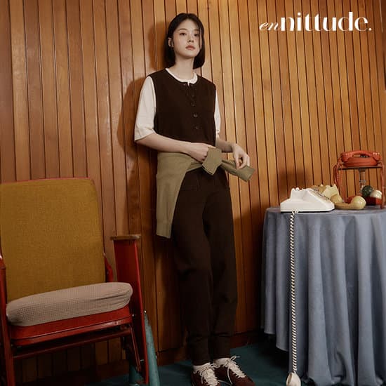 엔니튜드 울 니트 점프수트