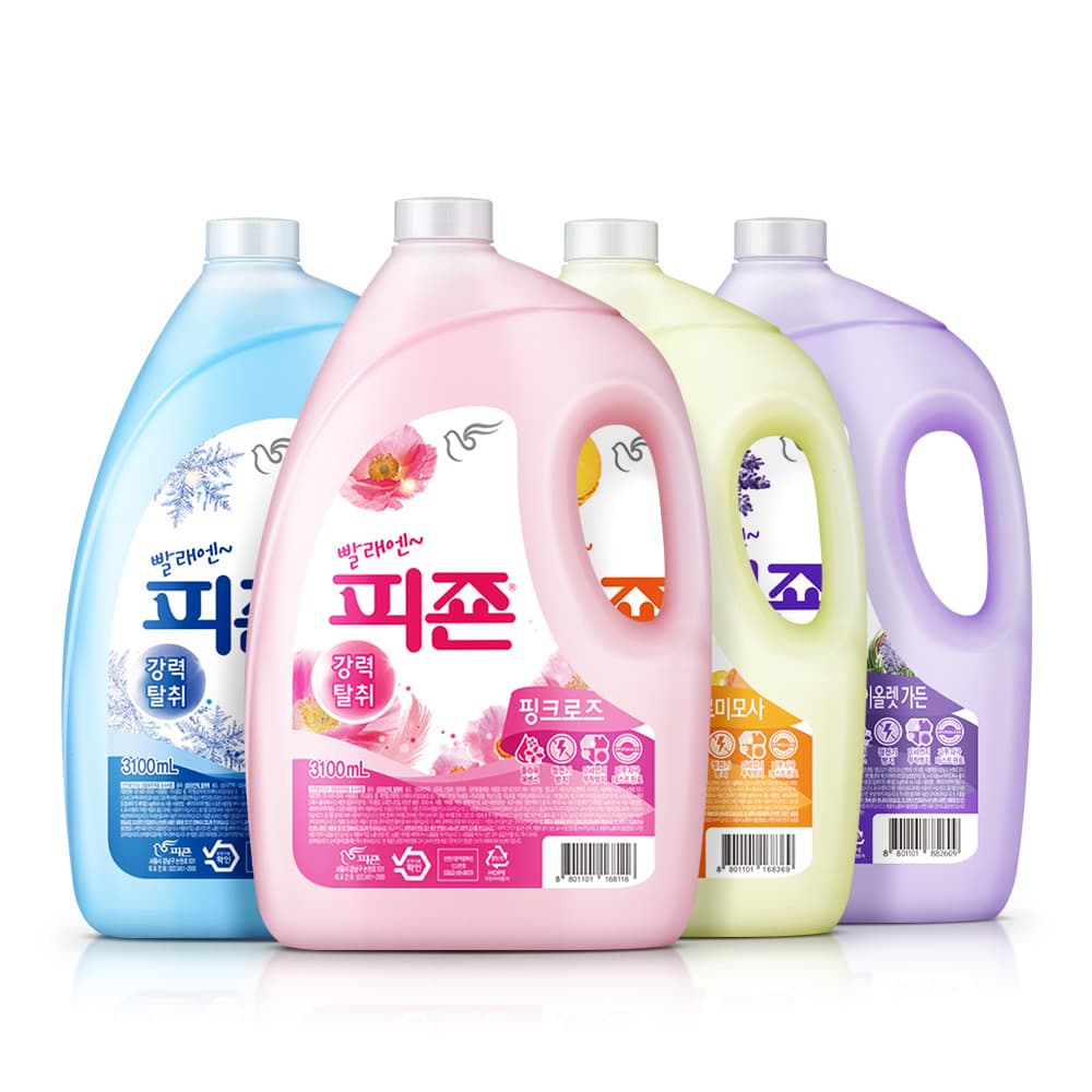 피죤 강력탈취 레귤러 섬유유연제 3100ml 4개