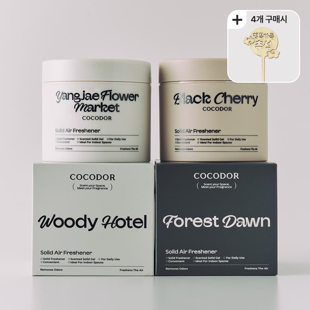 코코도르 고체탈취제 대용량 300g 4개