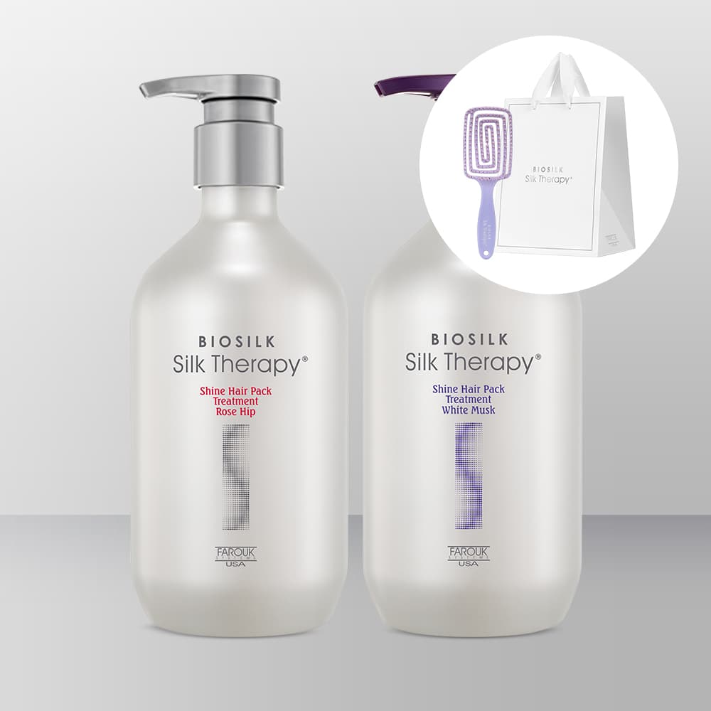 실크테라피 샤인 헤어팩 500ml 2개