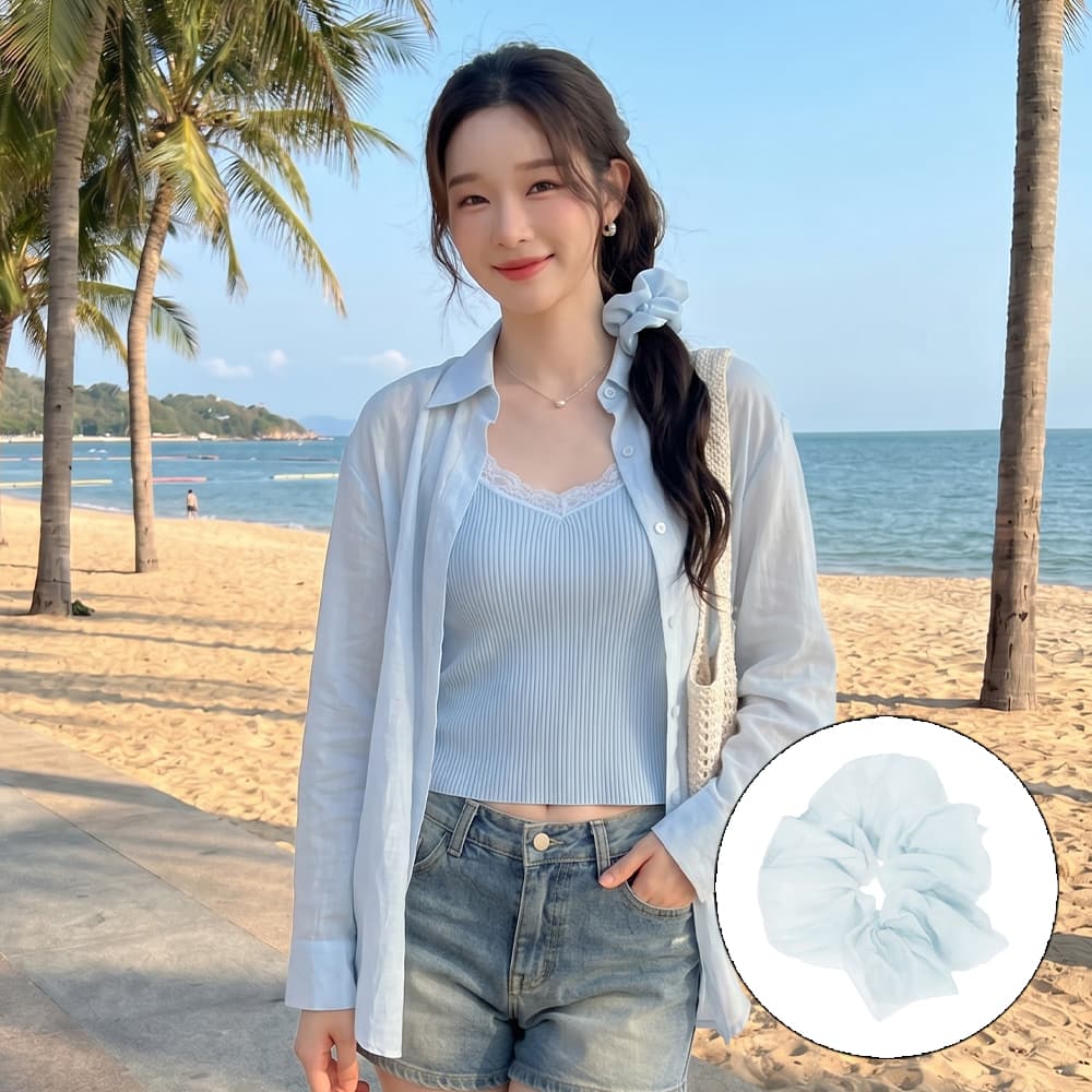 슬리브리스 스크런치 시어셔츠 세트