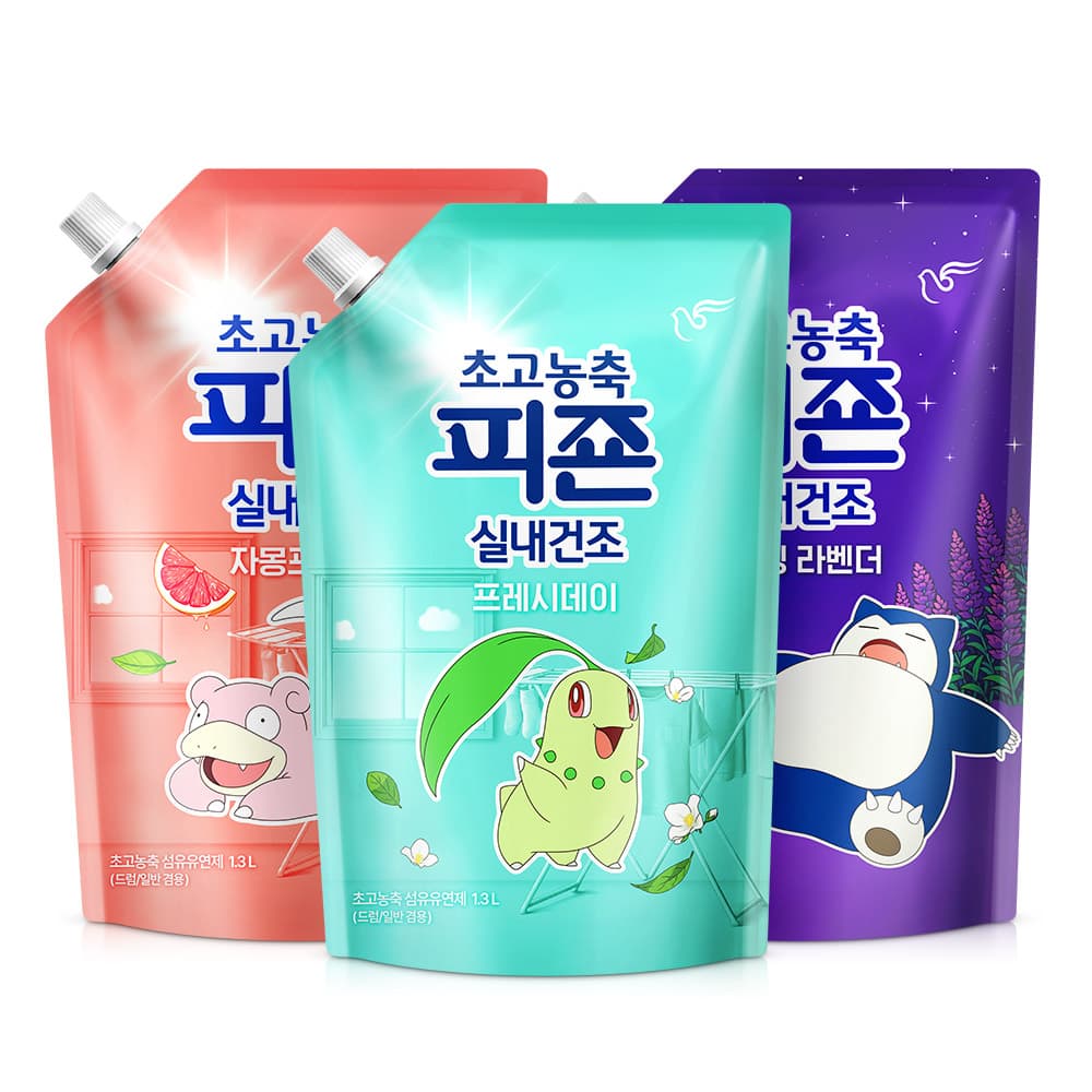 피죤 초고농축 실내건조 1.3L 3개