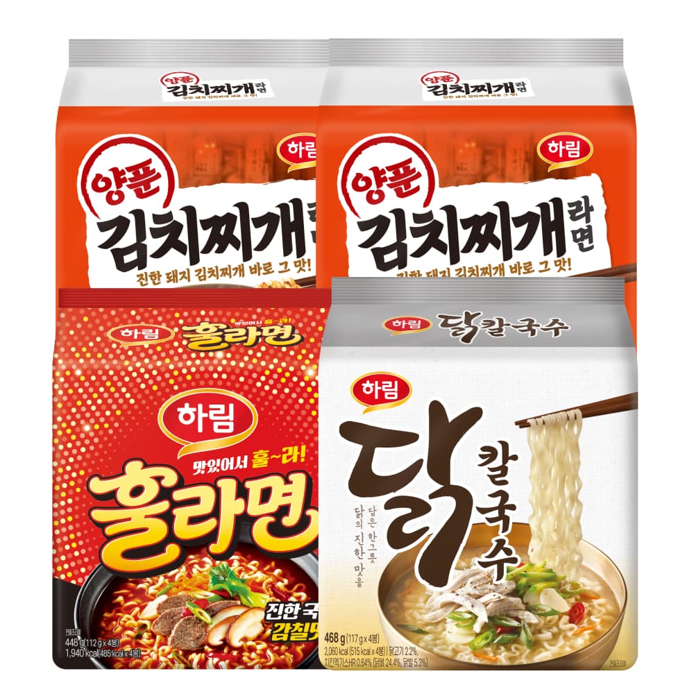하림 라면 3종 세트 16개입