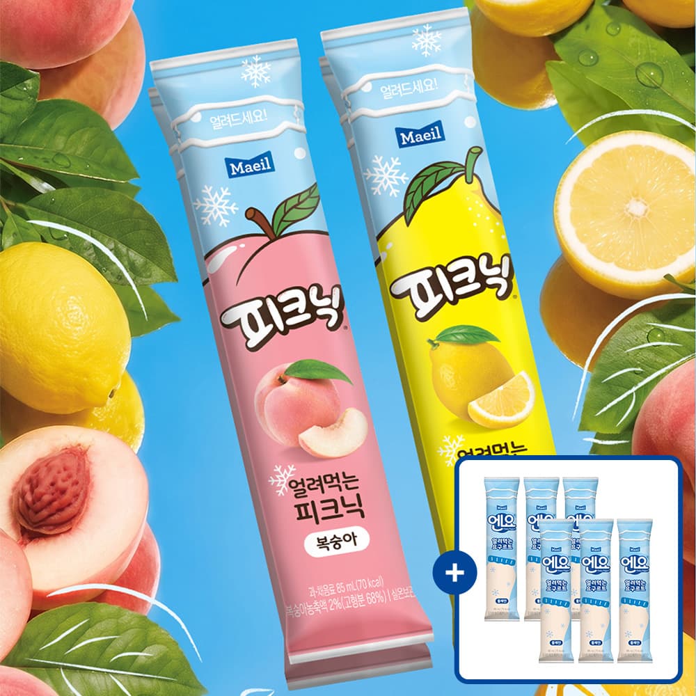 피크닉 레몬&복숭아 85ml 24개