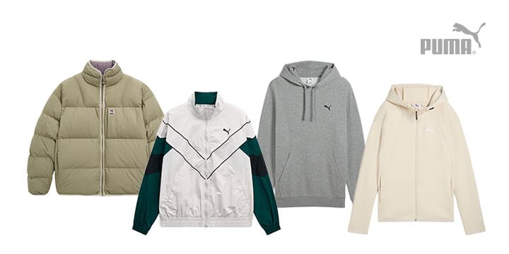 PUMA 인기 의류 반팔/쇼츠/맨투맨/후디