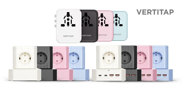 버티탭 버티컬 고용량 4000W 타워 멀티탭 5구