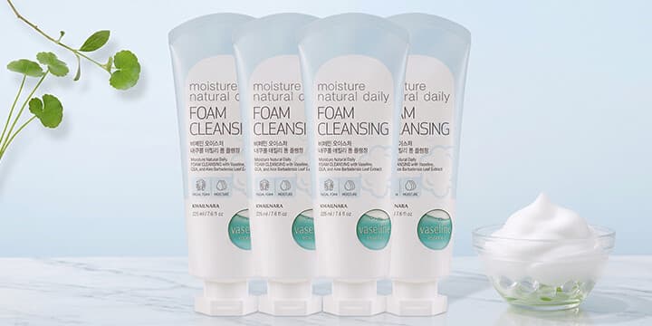 바세린 내추럴 클렌징폼 225ml 4개