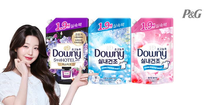 다우니 실내건조 섬유유연제 1.35L 3개