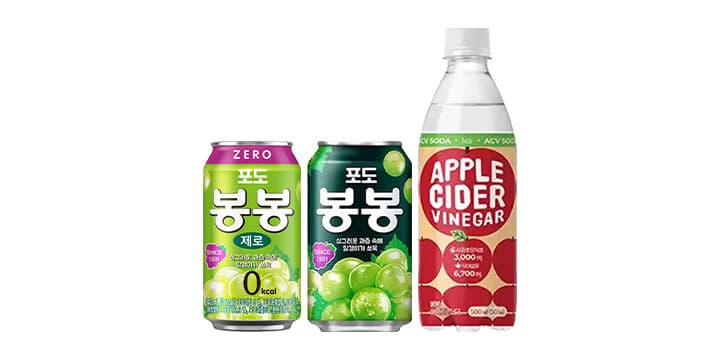봉봉 포도 340ml 24개+애사비 500ml 20