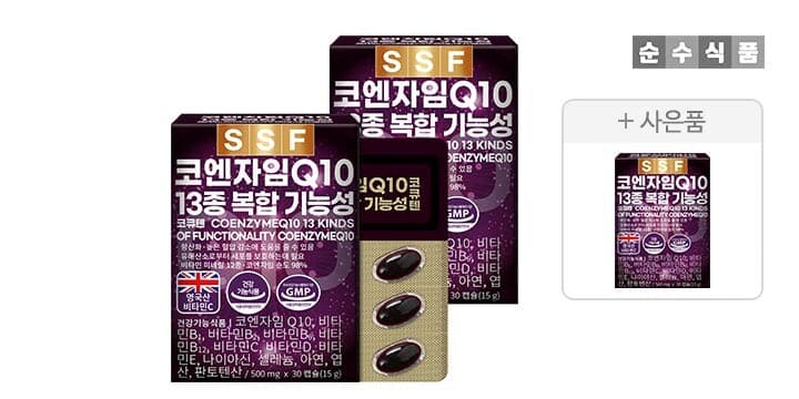 순수식품 코엔자임Q10 코큐텐 90캡슐