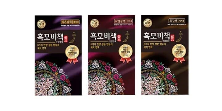 리엔 흑모비책골드 염색약 90g x 3개