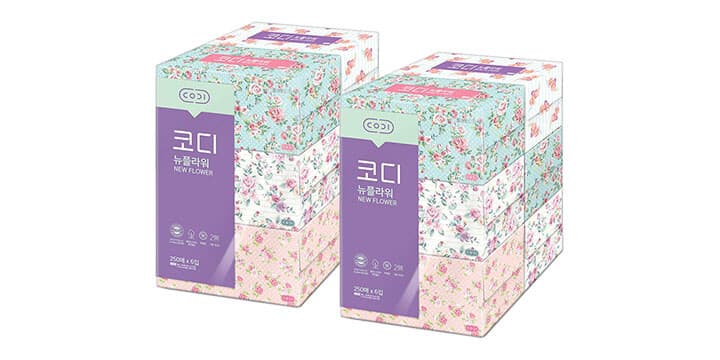 코디 뉴플라워 미용티슈 250매