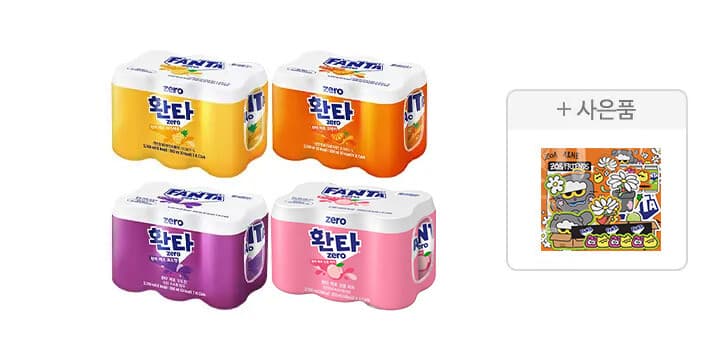 환타 제로 350ml 4종 24캔
