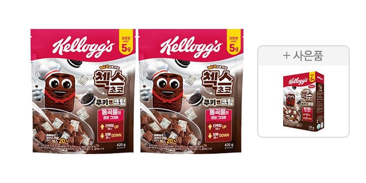 켈로그 첵스초코 쿠키앤크림 420g 2개