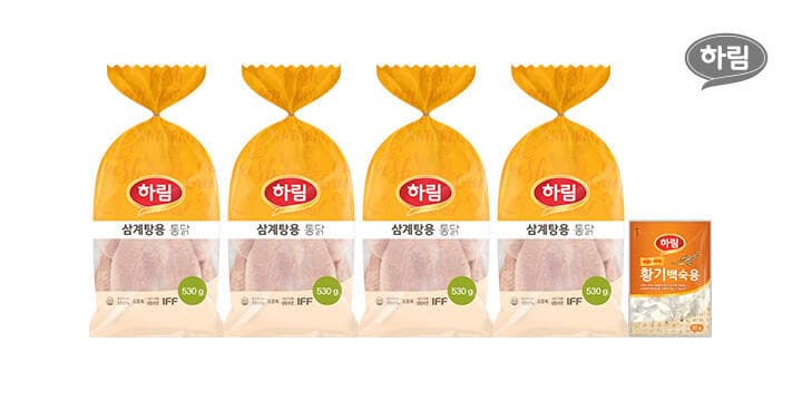 하림 삼계탕용 통닭 530g 4봉