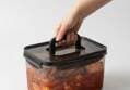 블랙 손잡이 김치통 밀폐용기 2000ml 2개