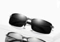 Photochromic Polarized Sunglasses Black Metal Frame