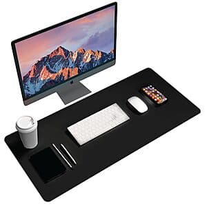 Black+Decker Faux Leather Desk Mat