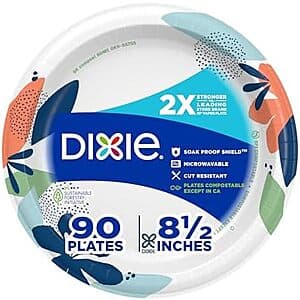 Dixie 8.5" Paper Plates 90ct
