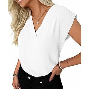 GKBK V-Neck Peasant Blouse