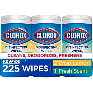 Clorox Disinfecting Wipes 3-Pack 75ct