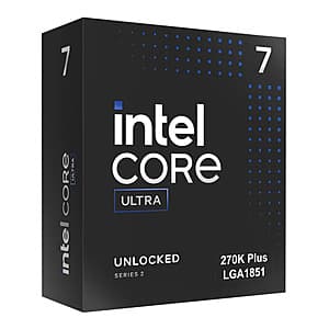 Intel Ultra 7 270K Plus LGA1851 언락 프로세서 + Intel Gamer Days PCDD 게임 $200 + 무료 픽업 전용