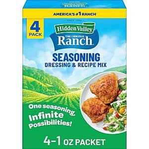 Hidden Valley Ranch Seasoning Mix 4-Pack 1oz
