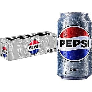 Diet Pepsi Cola 소다 12-Pk 12-Oz 캔 3개 $14.35