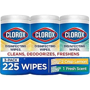 Clorox Disinfecting Wipes 3-Pack 75-Count