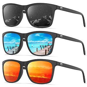 KALIYADI Polarized UV400 Sunglasses 3-Pack