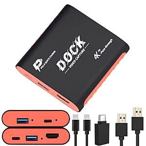 Swudloe 2-in-1 1080p 60fps 독 및 캡처카드 USB-C 비디오 입력 Switch용 $25 + 무료배송