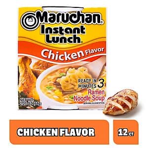 Maruchan 인스턴트 런치 라면 치킨 12개입