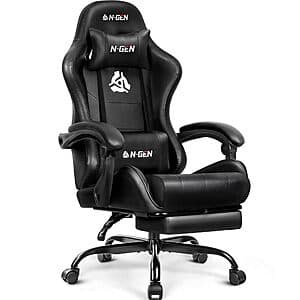 N-GEN GAMING 높은 등받이 게이밍 의자 (Black) $80 + 무료 배송