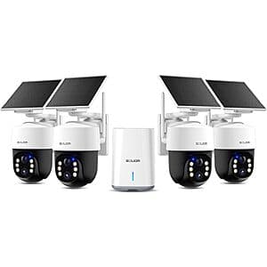 SOLIOM 4K 태양광 무선 보안카메라 4개입