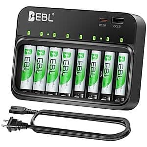 EBL AA 2800mAh 4pk + AAA