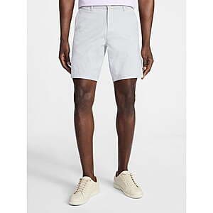 George Men's & Big Men's 9" Modern Fit Flat Front Cotton Shorts (New Concrete)
