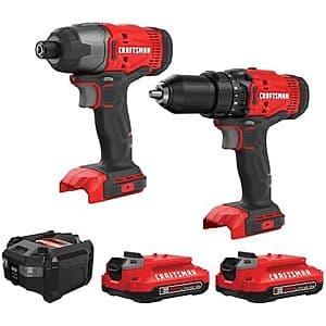 Craftsman V20 20V MAX 무선 드릴/드라이버 세트 2x 배터리, 충전기 및 가방 포함 $79 + 무료 배송