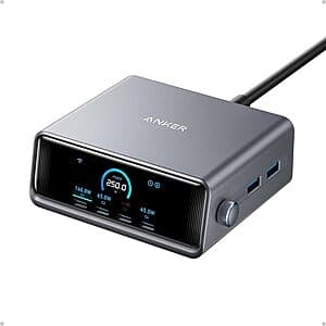Anker GaN Prime 6포트 최대 250W USB-C 충전 스테이션 2.26" 디스플레이 포함 $95 + 무료 배송