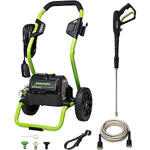 Greenworks 2000 PSI 13 Amp 1.1 GPM 전기 고압세척기 $96.20 + 무료 배송
