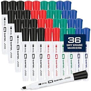 Quartet 드라이이레이즈 마커 36pk 4색