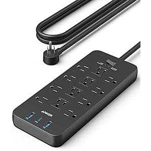 Anker 15-in-1 서지 프로텍터 파워 스트립 5' 코드 포함 (AC 12개, USB-C 1개, USB-A 2개)