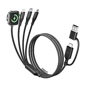 4' A-Pce 4-in-2 멀티 충전 케이블 스마트워치 충전 가능 $4.20