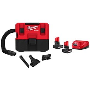 Milwaukee M12 FUEL 12V 무선 1.6 Gal. 습식건식청소기 + 5.0Ah 배터리 2개 $199 + 무료 배송