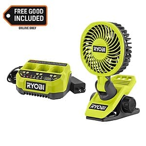 RYOBI USB 리튬 3포트 충전기 + 클램프 팬
